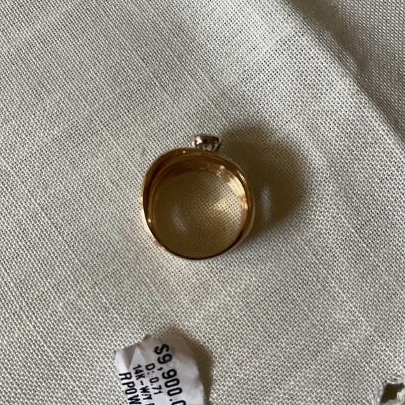 ❤️❤️❤️EFFY 14K White&Yellow Gold Diamond Ring ❤️❤️ - Picture 14 of 16